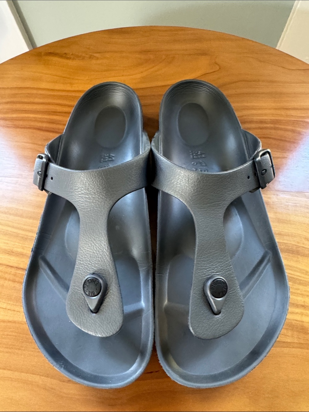 Birkenstock Women's Gray T-Strap Sandals